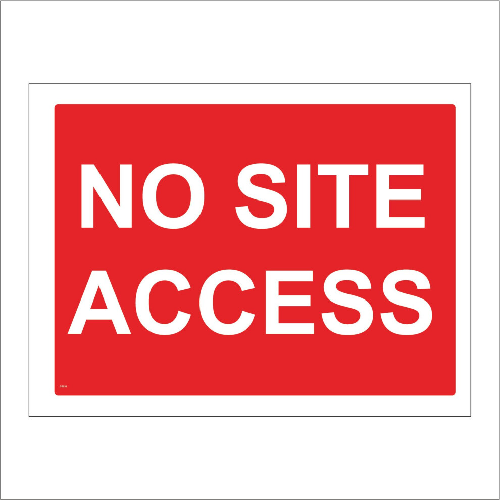 (600 x 400mm - 24 x 16, Dibond / Composite Aluminium) CS031 No Site Access SIGN find alternate route building construction no entry-image-OPC-P5WJQRS-NEW