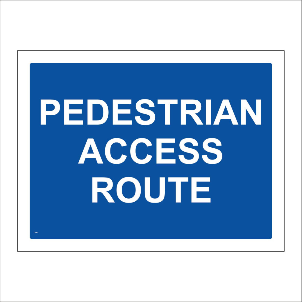 (300 x 200mm - 12 x 8, 10mm Extra Heavy Duty Foamex Foamboard) CS061 Pedestrian Access Route SIGN entry people opening building site this way-image-OPC-P5WJSVY-NEW