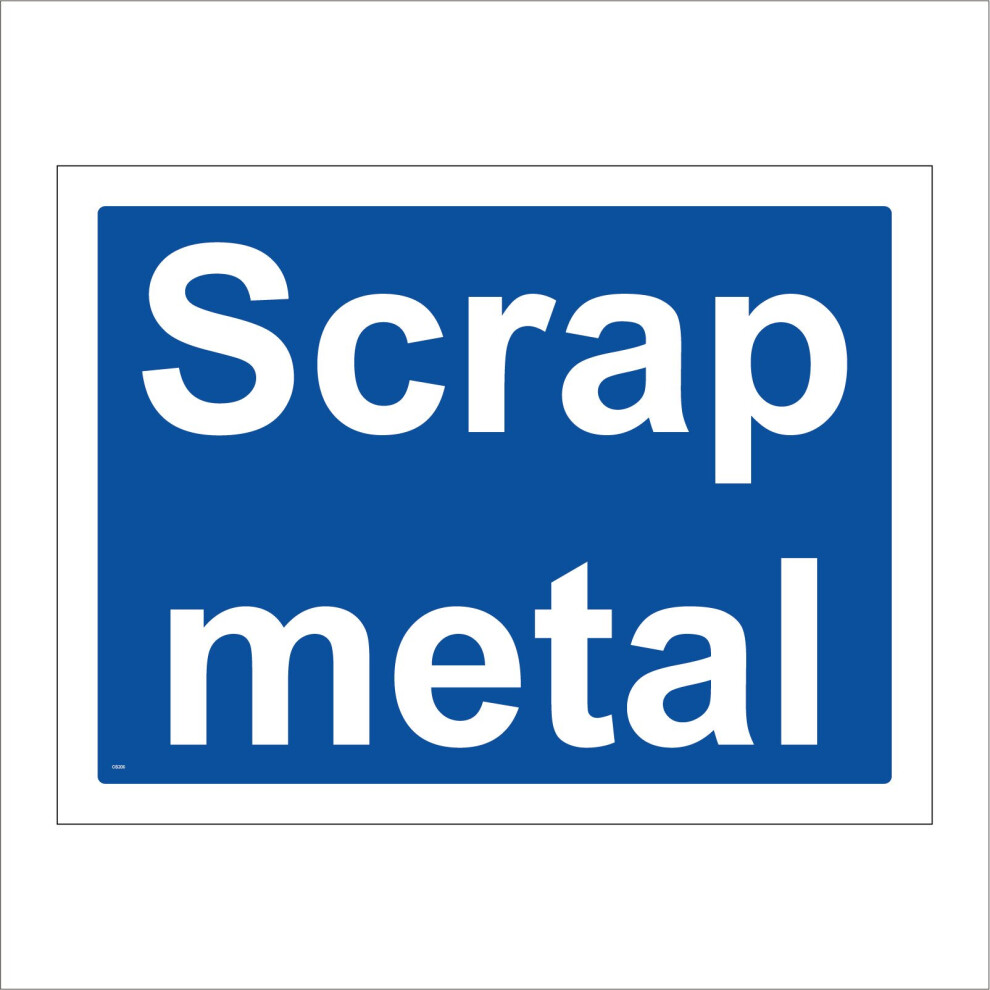 (400 x 300mm - 16 x 12, Magnetic - Vehicle Grade) CS206 Scrap Metal Recycling SIGN construction waste trade building site skip bin