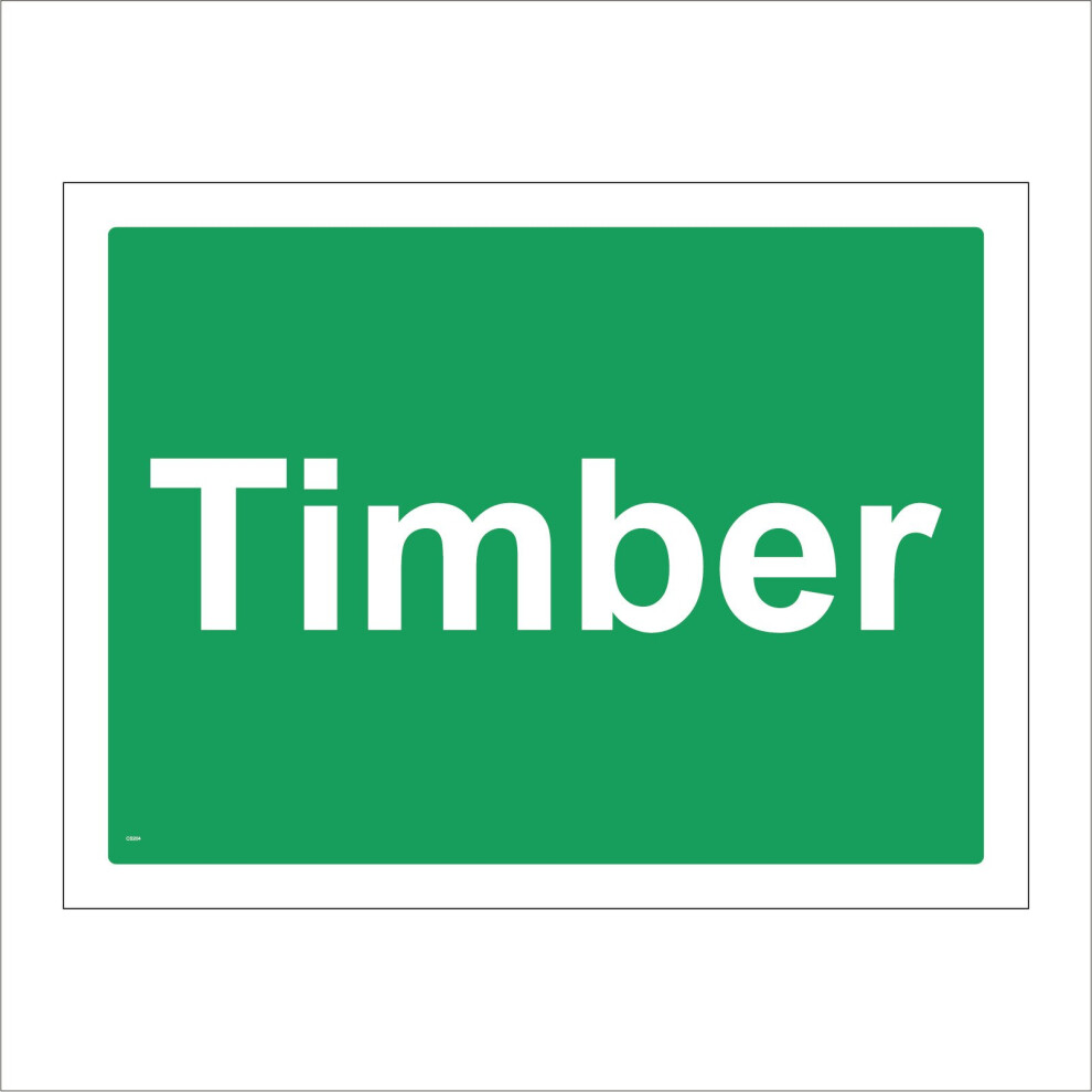 (400 x 300mm - 16 x 12, Magnetic - Vehicle Grade) CS204 Timber Recycling SIGN wood waste recycle construction bin skip container