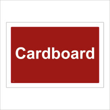 (300 x 200mm - 12 x 8, Dibond / Composite Aluminium) CS213 Cardboard Recycling SIGN boxes paper waste trade office bin rubbish skip