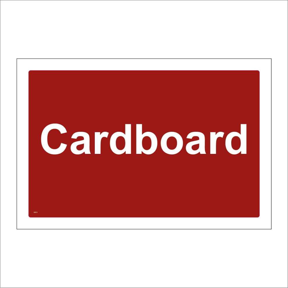 (400 x 300mm - 16 x 12, Magnetic - Vehicle Grade) CS213 Cardboard Recycling SIGN boxes paper waste trade office bin rubbish skip