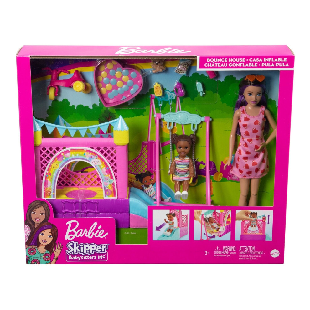 Barbie Skipper Babysitters Bouncy Castle Playset