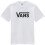 Vans (M, White/Black) Vans Mens Classic Large Logo Short Sleeve Crew Neck Cotton T-Shirt Top Tee 1