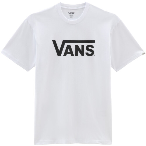 Vans (M, White/Black) Vans Mens Classic Large Logo Short Sleeve Crew Neck Cotton T-Shirt Top Tee
