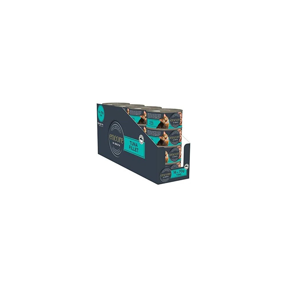 Encore Tuna Fillet In Broth Wet Cat Food 70g Tins 16 Pack - Image 2