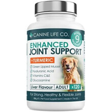 Enhanced Adult Dog Joint Supplements | Dog Anti Inflammatory | Joint Aid For Dogs | 120 Chewable Tablets | With Turmeric For Dogs, Glucosamine For