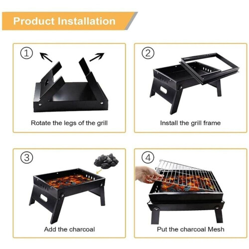 Camping Barbecue Portable Fire Pit Log Brazier Heater Outdoor BBQ 1