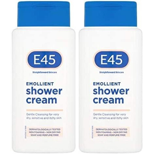 E45 E45 Emollient Shower Cream 200ml x 2