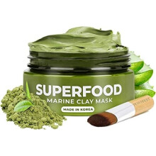 PLANTIFIQUE Koreaanse Huidverzorging Klei Masker - Hydraterend Moddermasker met Avocado & Superfoods, Dermatoloog Getest - Vegan, 3.4 Oz/100ml