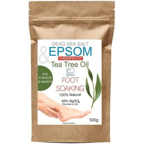 Tea Tree Epsom & Dead Sea Salt Epsom Salt Bath Antifungal & Antibacterial Foot Soak Bath