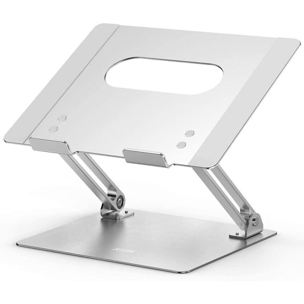 (Silver) Laptop Stand Foldable Aluminum Laptop Holder Riser For Macbook Notebook Computer Tablet Silver 768664245983