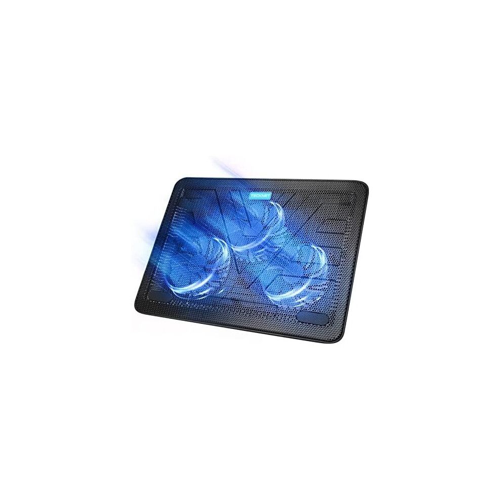 Tecknet Laptop Cooling Pad Adjustable Height Laptop Cooler With 3 Ultra Quiet Fans, Laptop Fan Stand For Desk/Bed/Lap With 2 Usb Ports, Ergonomic