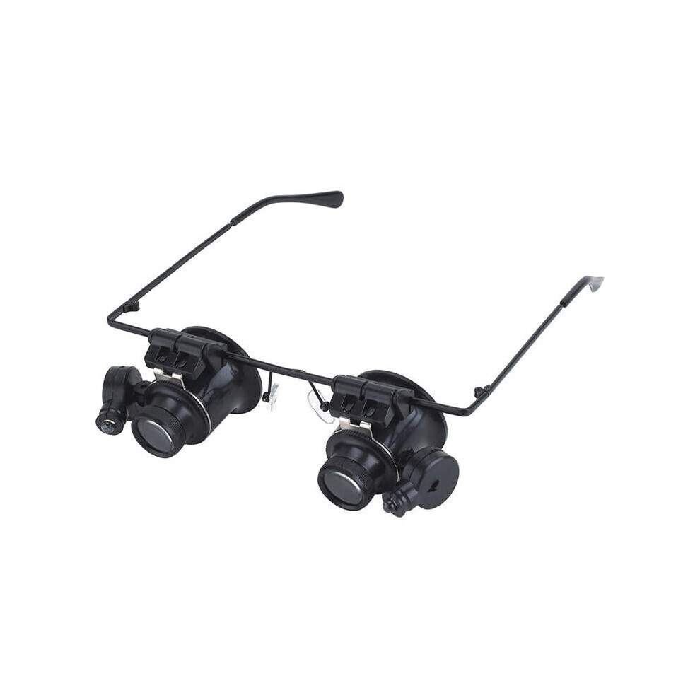 20x LED Double Eye Magnifier Jewelry Watch Repair Tactical Hunting Riflescopes
