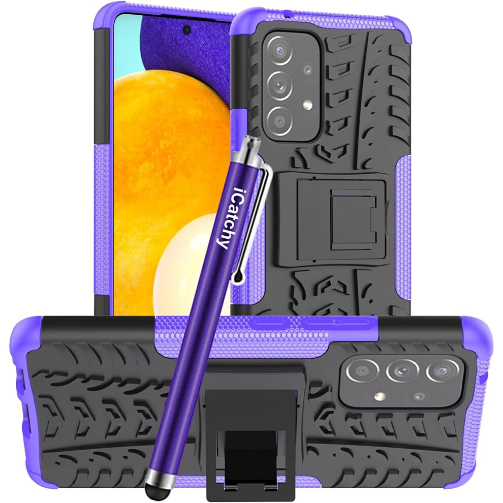 (Purple) Samsung Galaxy A53 5G Dual Layer Shockproof Cover Purple 5056298016730