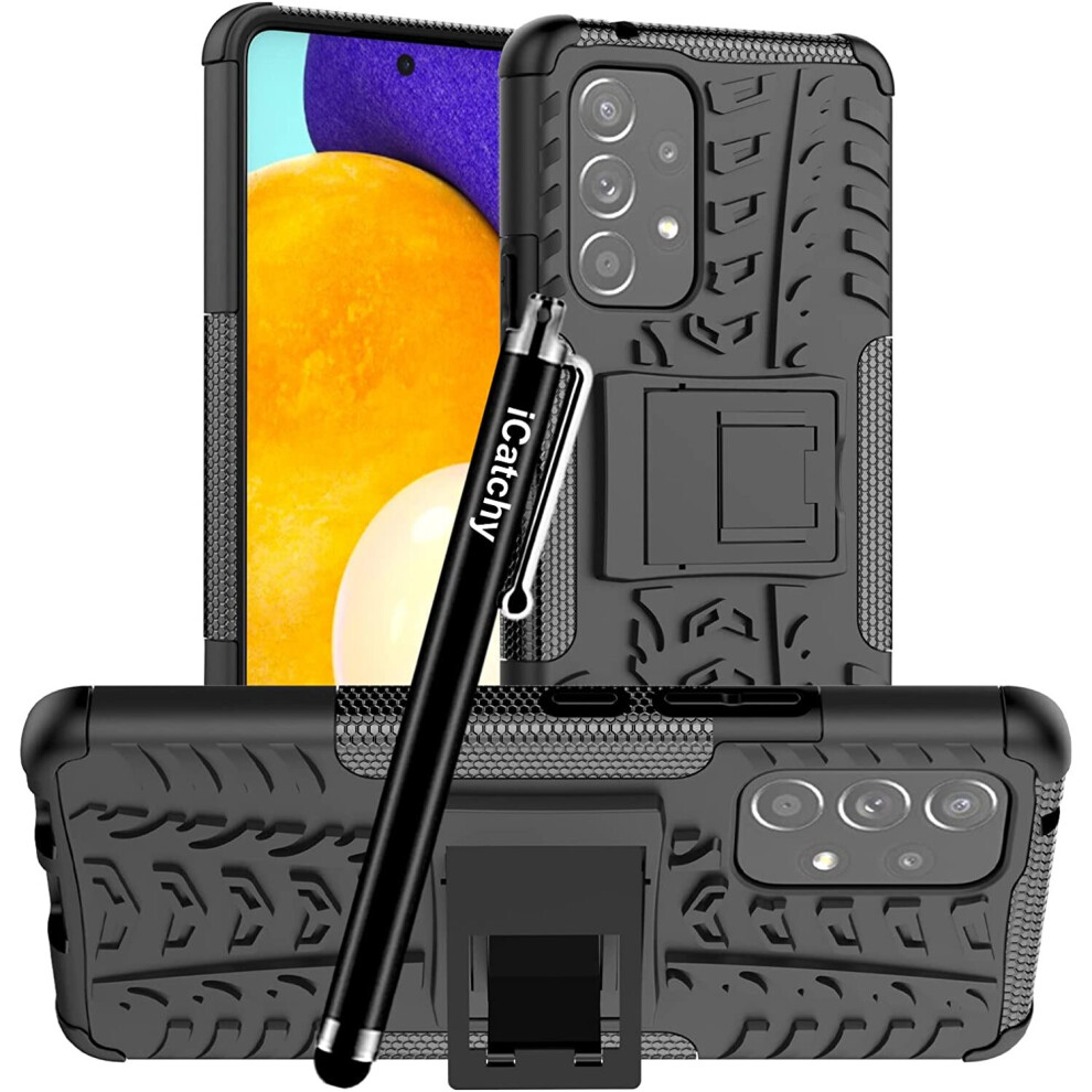 (Black) Samsung Galaxy A53 5G Dual Layer Shockproof Cover Black 5056298016709