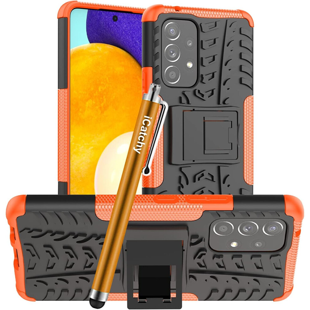 (Orange) Samsung Galaxy A53 5G Dual Layer Shockproof Cover Orange 5056298016754