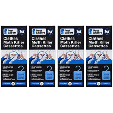 Pest Expert Clothes Moth Killer Cassettes (4 x twin pack) New to Market Advanced Odourless Formulation