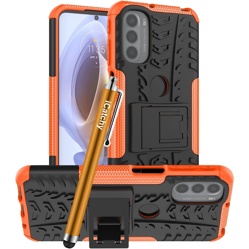 (Orange) Motorola Moto G31 Dual Layer Shockproof Cover Orange 5056298023547