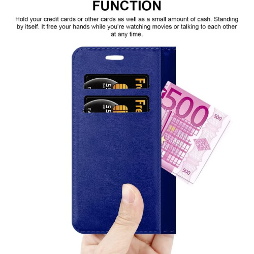 (Blue) Samsung Galaxy A03 Case Leather Wallet Phone Cover 1