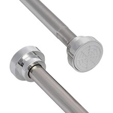 Stainless Steel Extendable Telescopic Curtain Rod Tension Pole Net Voile Shower Curtains Rail (115-210cm)