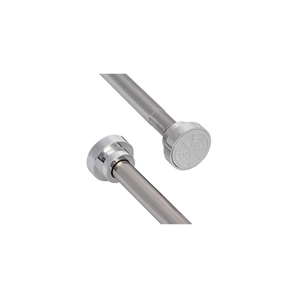 Frenessa Stainless Steel Extendable Telescopic Curtain Rod Tension Pole Net Voile Shower Curtains Rail (115-210Cm)