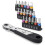 DerBlue 19pcs S2 Micro Ratchet Wrench Screwdriver Bit Set with Phillips,Slotted,Hexagon and Torx 1/4" Drive Size,Reversible Drive Handle and Multi 1