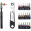 DerBlue 19pcs S2 Micro Ratchet Wrench Screwdriver Bit Set with Phillips,Slotted,Hexagon and Torx 1/4" Drive Size,Reversible Drive Handle and Multi 2