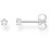 Thomas Sabo Thomas Sabo Ladies Single Stud Earring White Stone Small 925 Sterling Silver 1