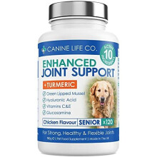 Senior Dog High Strength Hip & Joint Supplement Age 8+ Turmeric | Dog Anti Inflammatory | Joint Aid For Older Dogs | 120 Chewable Tablets |