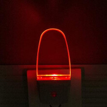 2 Pack LED Night Light, Dusk to Dawn Light Sensor, UK Plug in, Auto On Off Nightlight (Red)