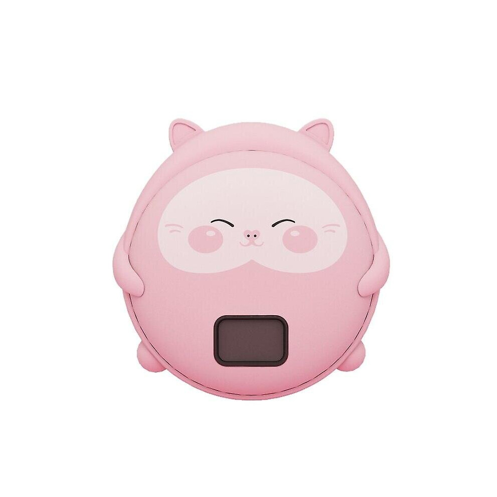 (Pink) 2 In 1 Rechargeable Hand Warmer Heating Power Bank 10000Mah Cartoon Animal Hand Heater Pink 768677123551