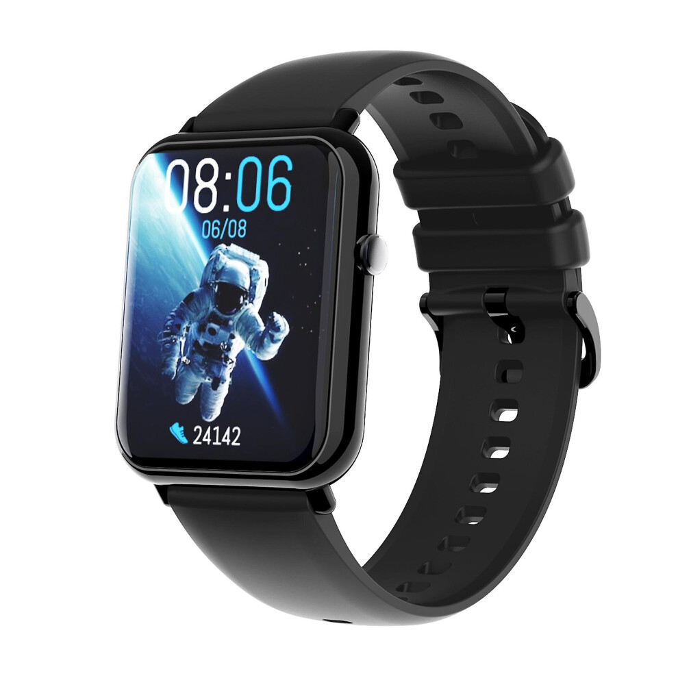 (Black) Smart Watch Fitness Tracker Watch Heart Rate Monitor Pedometer Sleep Monitor For Phones Black 768649755445