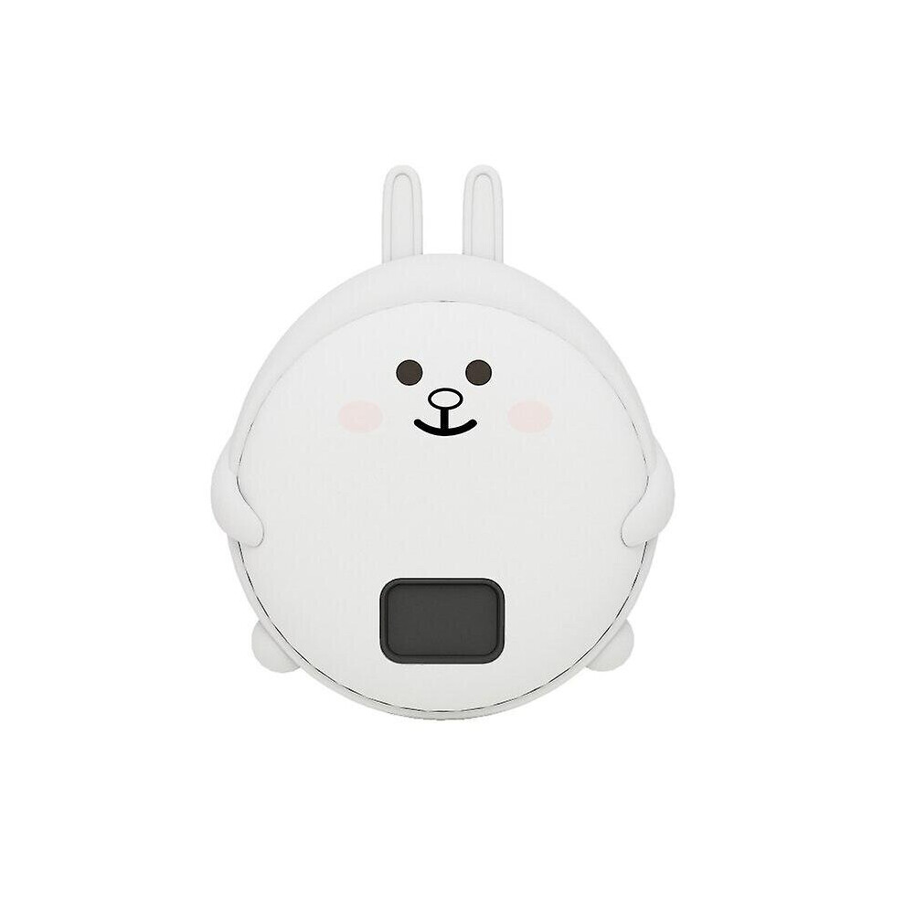 (White) 2 In 1 Rechargeable Hand Warmer Heating Power Bank 10000Mah Cartoon Animal Hand Heater White 768677123582