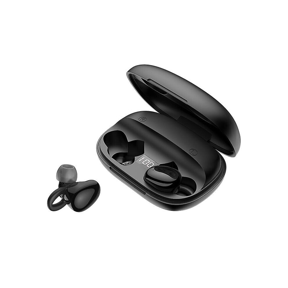 (Black) Bluetooth Earbuds Wireless Waterproof Earphone Led Power Display Earpods Black 768643443096