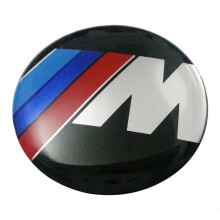 (7#) 45mm Badge Emblem Steering Wheel Airbag Sticker Logo For BMW Car Carbon Black/Blue/Red