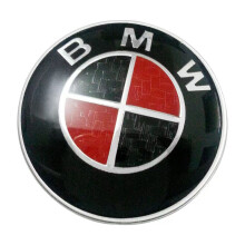 (5#) 45mm Badge Emblem Steering Wheel Airbag Sticker Logo For BMW Car Carbon Black/Blue/Red
