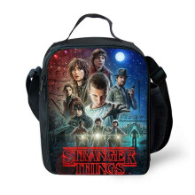 (Eleven) Stranger Things Pattern Insulated Lunch Box Bag Outdoor Picnic Bags Kids Gifts