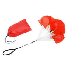 (Red) Speed Parachute Strength Training Exercise Tool Equipment Umbrella Soccer Football Outdoor Fitness