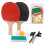 Portable Retractable Ping Pong Post Net Rack Paddles Adjustable Extending Paddle Bats 2