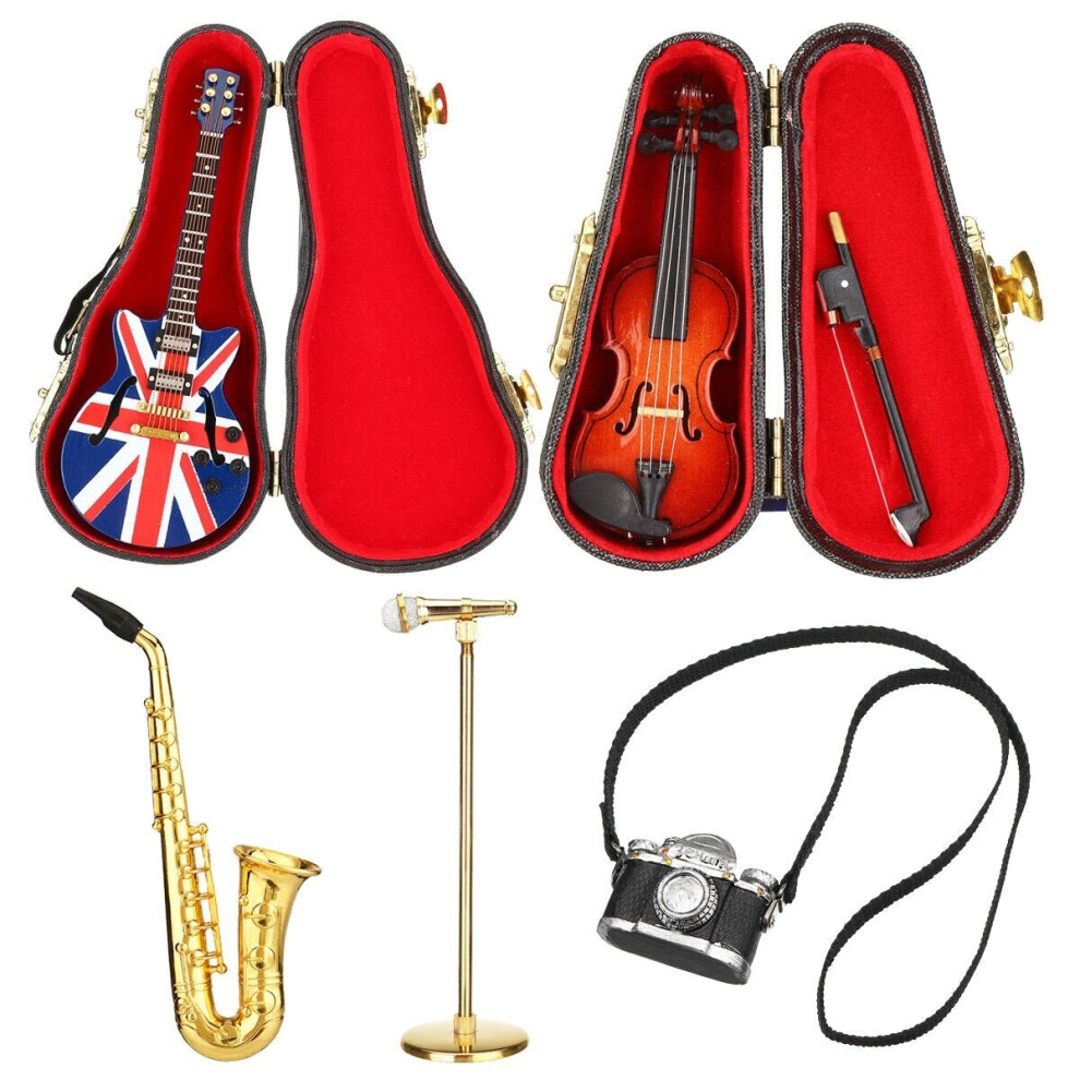 (A) Mini Newborn Infant Baby Photography Props Saxophone Microphone Props Instruments Baby Photo Props