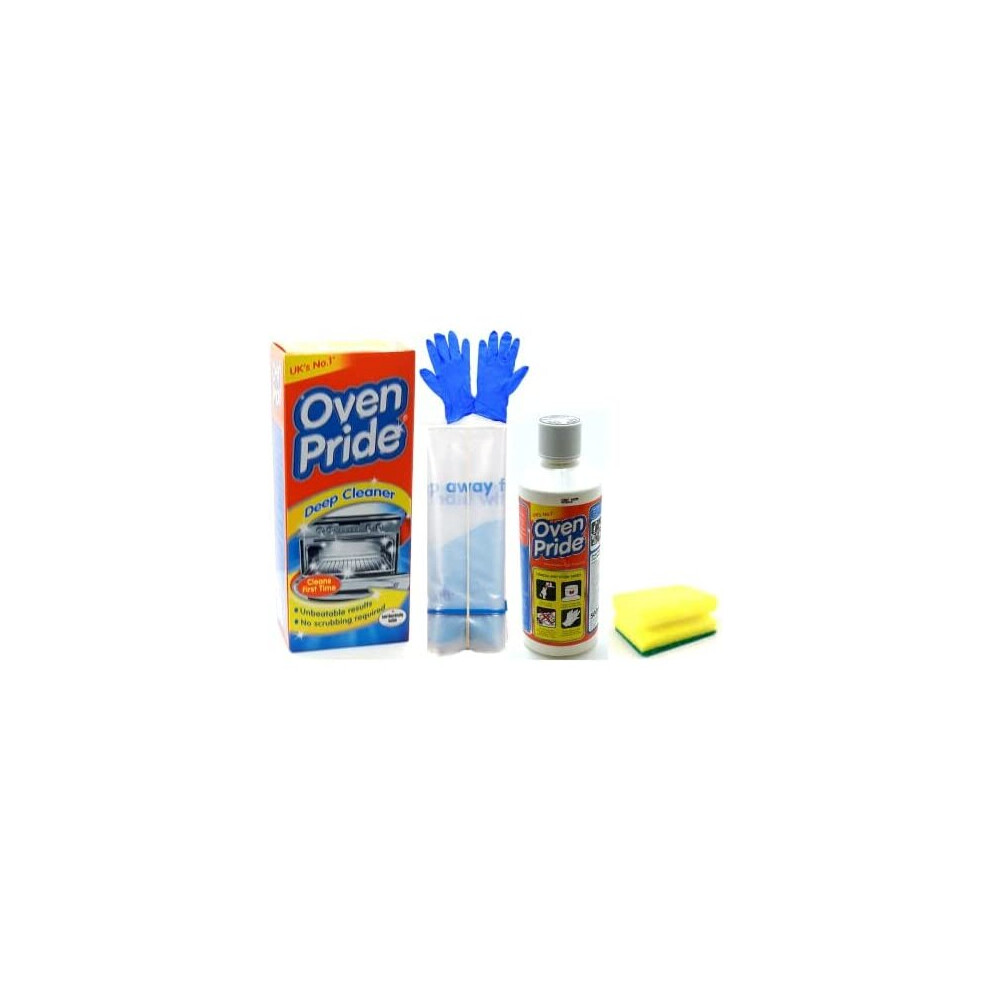 Oven Cleaner- Oven Pride Oven Cleaner- 500 ML Bottle - Bags for Cleaning Oven Racks, Gloves and Instructions Included - Complete Oven Cleaning Kit