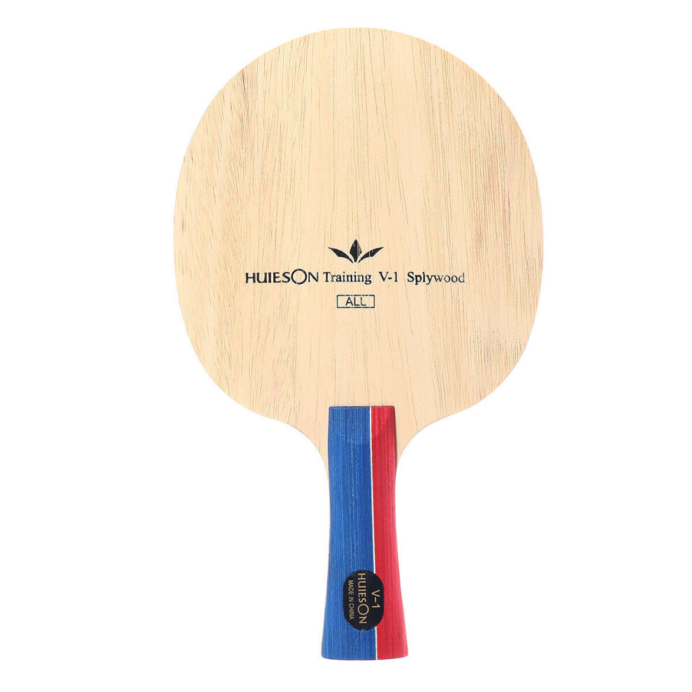 (Small) 1 Pcs FL/CS Table Tennis Racket 5-layer Pure Wood Training Table Tennis Floor Horizontal Racket Direct Racket