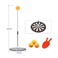 (B) Elastic Flexible Shaft Table Tennis Training Device Single Player Practice Metal Stainless Steel Base Indoor Toys