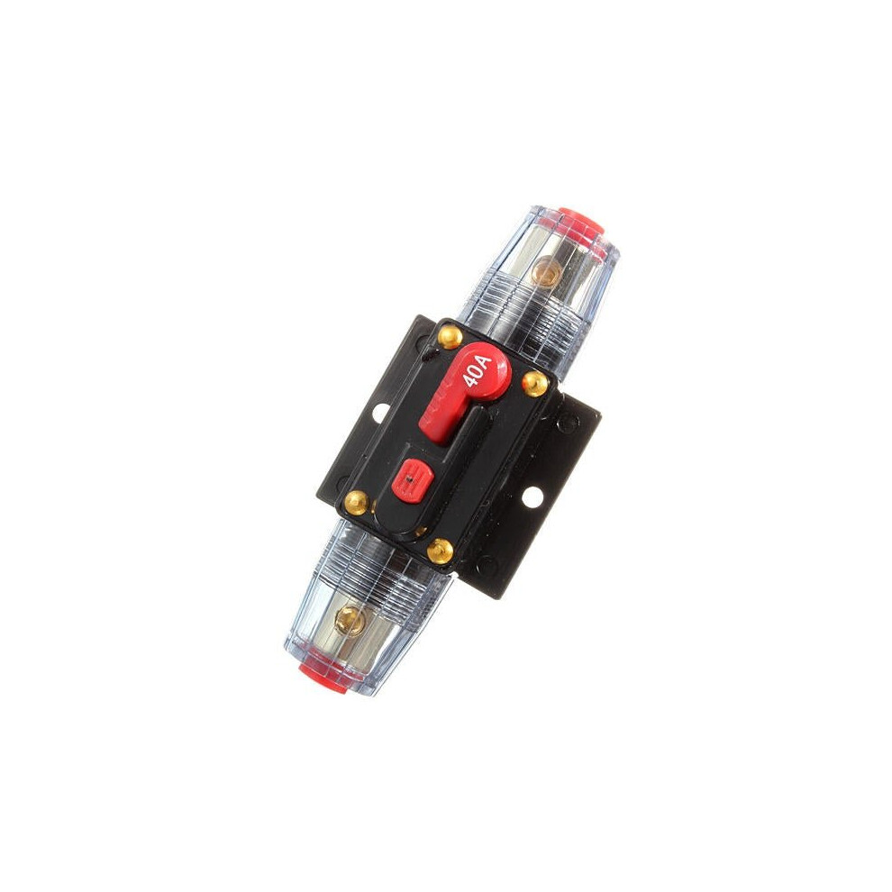 DC 12V Car Stereo Audio Circuit Breaker Inline Fuse 40AMP 40A