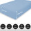 (Sky Blue, Double) Extra Deep Fitted Sheets 40cm Bedsheet Single Double King & Super King 1