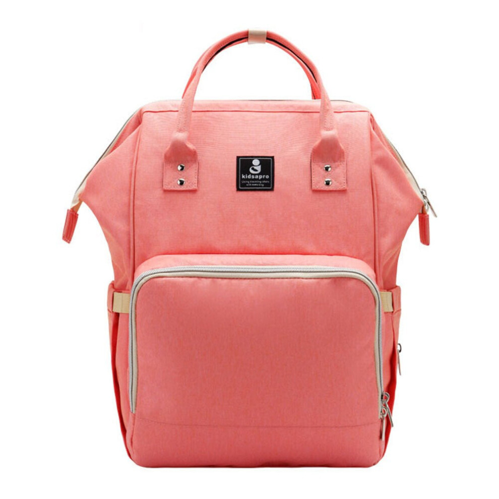 (Pink) Diaper Bag Multi-Function Waterproof Travel Backpack Pink Greenzech