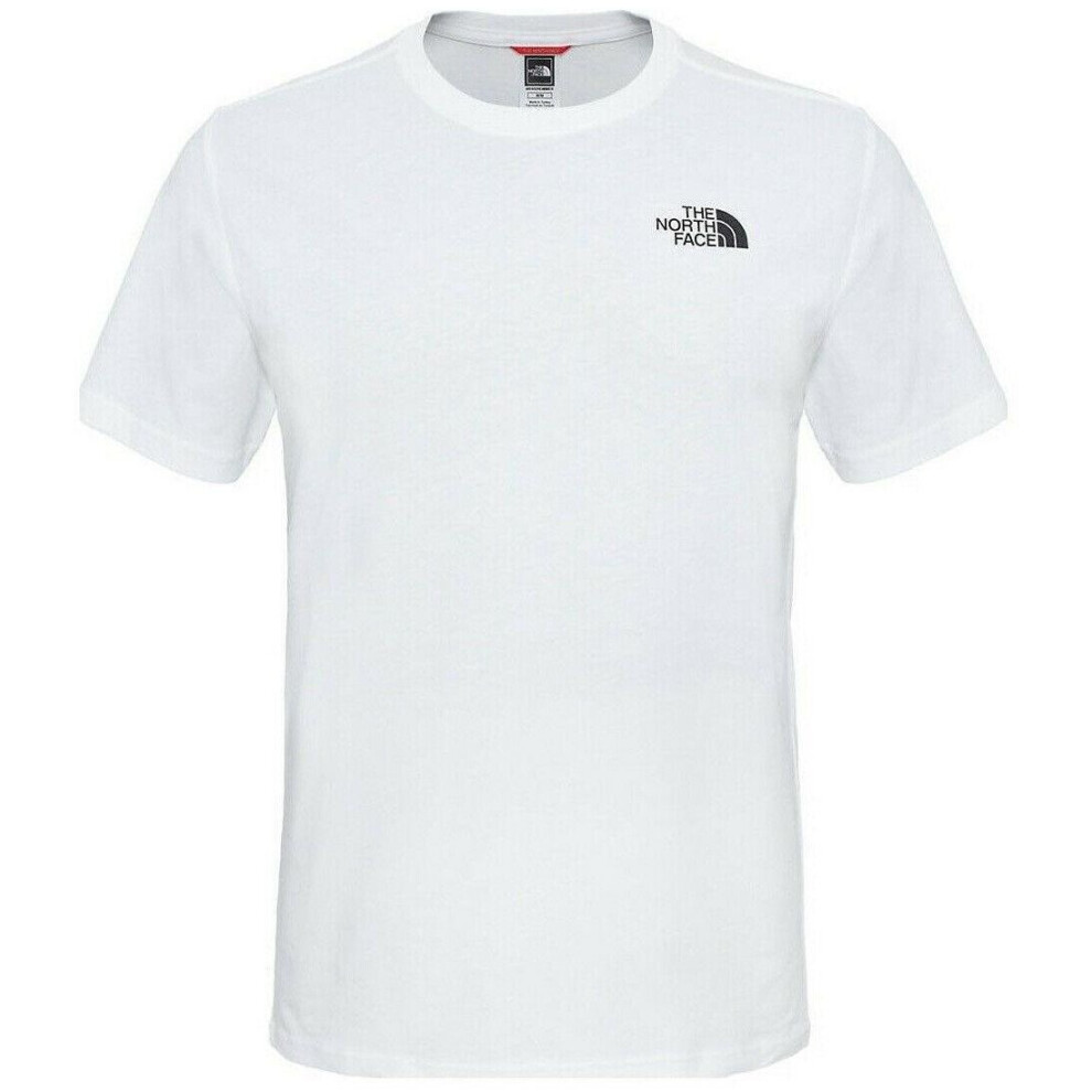 (Simple Dome Tee White L) The North Face Mens TNF Short Sleeve Tee Cotton T Shirt Crew Neck Top