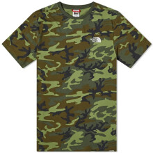 (Camouflage, L) The North Face Mens TNF Short Sleeve Tee Cotton T Shirt Crew Neck Top