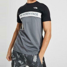 (Black, XL) The North Face Mens T Shirt Woven Colour Block TNF Crew Neck Tee